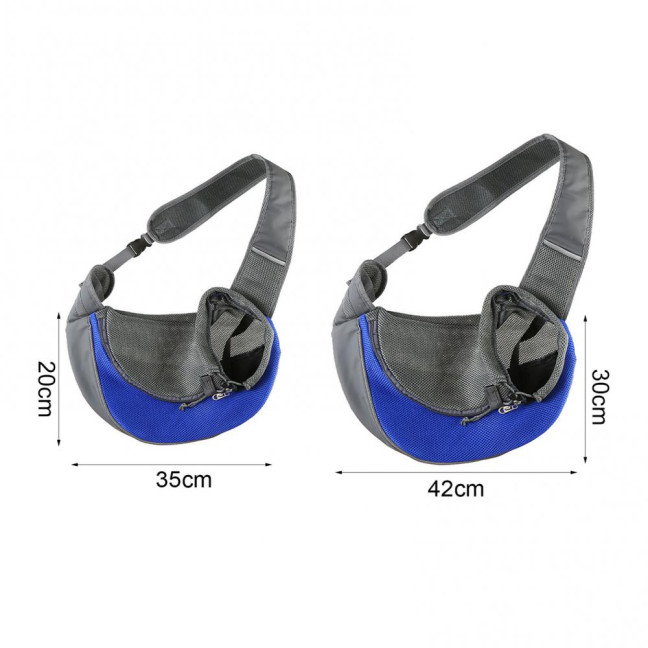 Pet Carrier Backpack Large Capacity Zipper Closure Hands-Free Mesh Sling Bag Breathable Design Mesh Cloth Crossbody Shoulder Bag