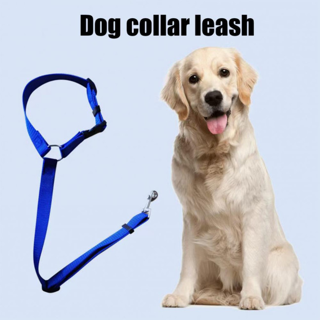 Removable Dog Car Seat Belt Adjustable Dog Seatbelt Harness Pet Car Restraint System Secures to Vehicle Headrest for Small Medium Large Dogs 