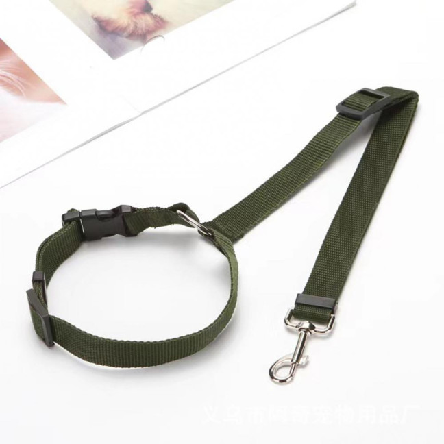 Removable Dog Car Seat Belt Adjustable Dog Seatbelt Harness Pet Car Restraint System Secures to Vehicle Headrest for Small Medium Large Dogs 