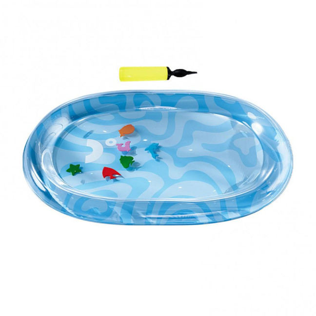 Pet Water Bed Water-Filled Cat Cooling Pad Sensory Pet Cooling Bed with Floating Fish Interactive Play Mat for Summer Indoor Dogs Cats