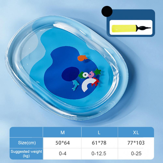 Pet Water Bed Water-Filled Cat Cooling Pad Sensory Pet Cooling Bed with Floating Fish Interactive Play Mat for Summer Indoor Dogs Cats