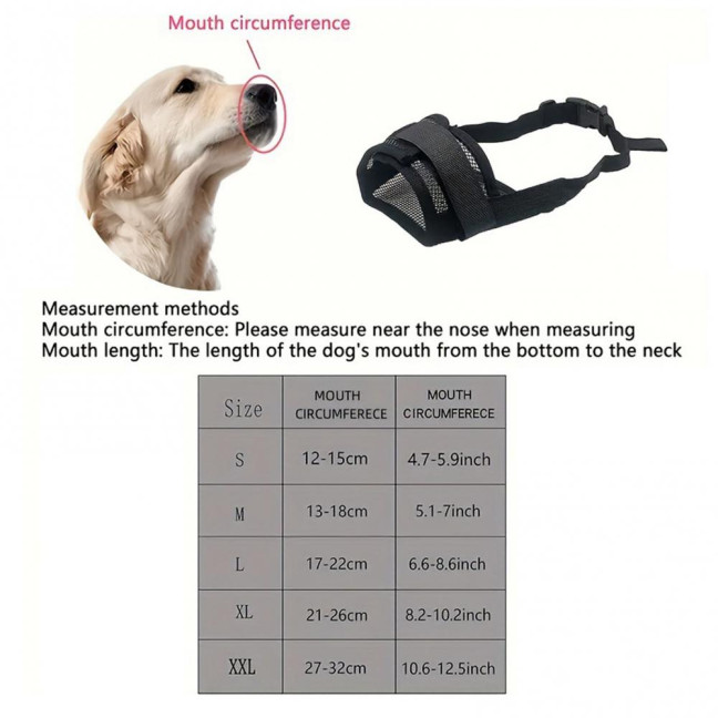 Large Dog Muzzle Breathable Soft Mesh Mouth Guard Adjustable No Bark Muzzles to Prevent Biting Comfortable Dog Mouth Cover Large Dog Muzzle Breathable Soft Mesh Mouth Guard Adjustable No Bark Muzzles to Prevent Biting Comfortable Dog Mouth Cover