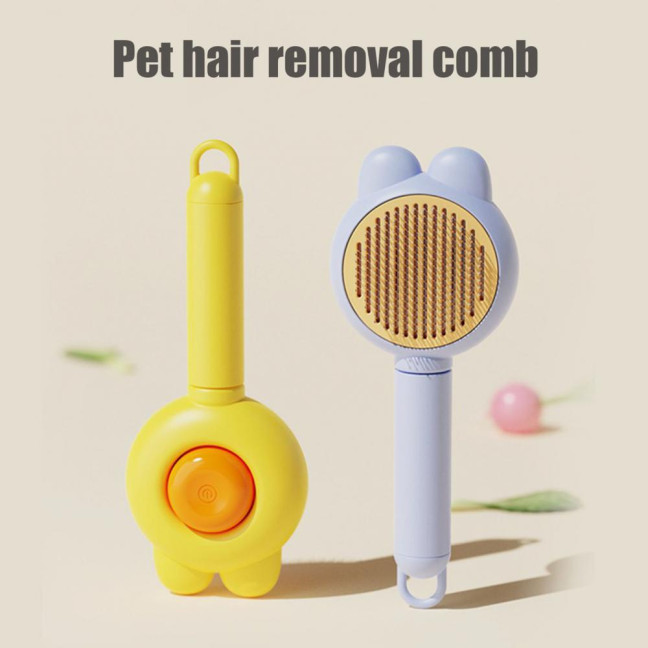 Self Cleaning Slicker Brush Pet Grooming Shedding Brush Gentle Pet Undercoat Hair Remover Comb for Long And Short Cats Dogs 