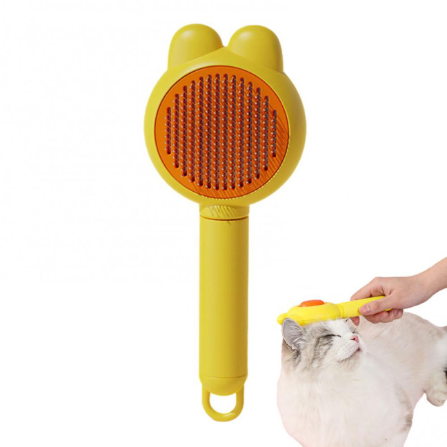 Self Cleaning Slicker Brush Pet Grooming Shedding Brush Gentle Pet Undercoat Hair Remover Comb for Long And Short Cats Dogs 