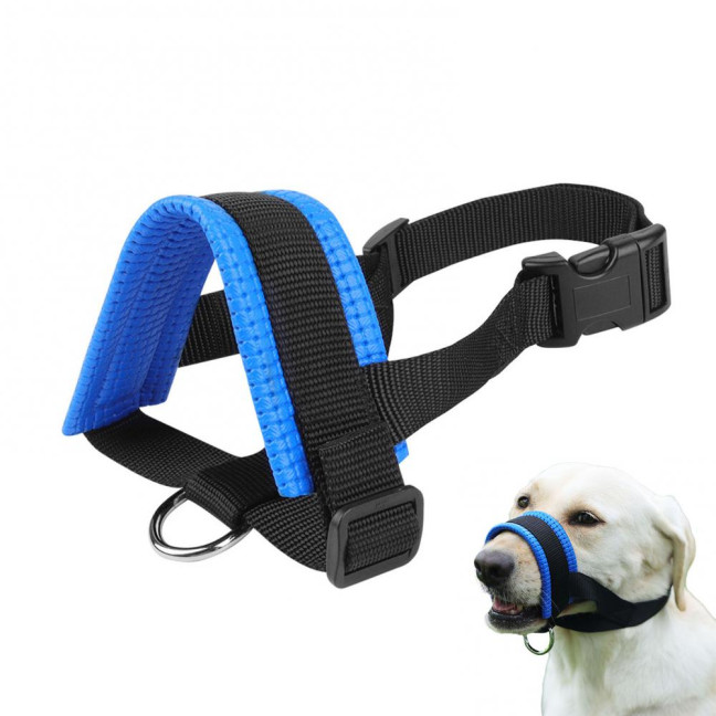 Dog Muzzle Adjustable Loop Nylon Mouth Guard Breathable Anti Barking Biting Chewing Muzzle with Reflective Straps for Small Medium Large Dog Dog Muzzle Adjustable Loop Nylon Mouth Guard Breathable Anti Barking Biting Chewing Muzzle with Reflective Straps for Small Medium Large Dog