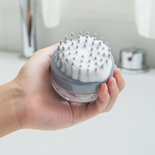 1/3Pcs Pet Bath Brush with Shampoo Dispenser Ergonomic Massage Actions All-in-one Deep Cleaning Shower Brush