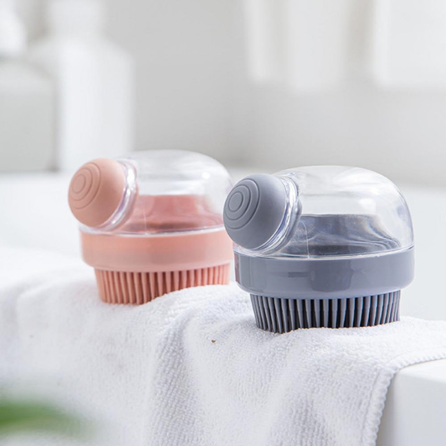 1/3Pcs Pet Bath Brush with Shampoo Dispenser Ergonomic Massage Actions All-in-one Deep Cleaning Shower Brush