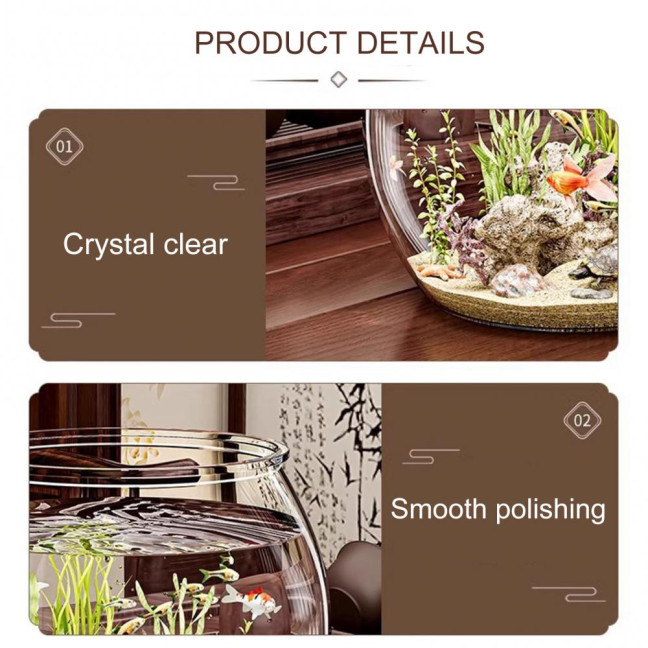 Plastic Fish Bowls Round Clear Goldfish Bowl Multi-functional Aquarium Hydroponic Planter Floral Container for Table Centerpiece Home Decor