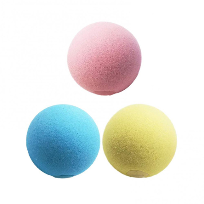 Chirping Ball Cat Toy Fluffy Plush Balls with Sound Interactive Pom Pom Balls Kitten Kicker Toy with Catnip for Indoor Cats