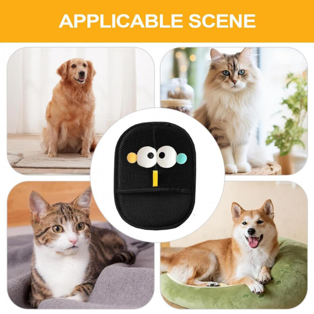 Pet Hair Remover Gloves Electrostatic Pet Hair Removal Gloves for Couch Carpet Car Seat Cartoon Design Reusable Grooming Glove for Cats Dogs