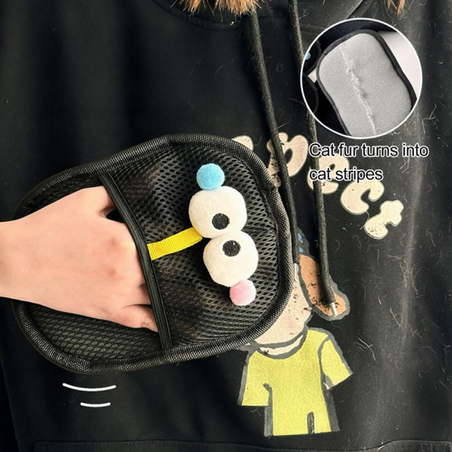 Pet Hair Remover Gloves Electrostatic Pet Hair Removal Gloves for Couch Carpet Car Seat Cartoon Design Reusable Grooming Glove for Cats Dogs