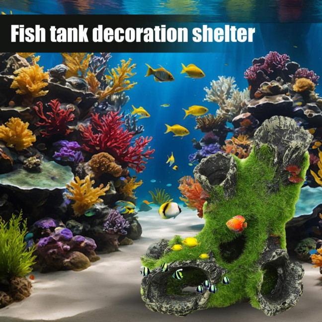 Simulation Tree Trunk Aquarium Decoration Moss Fish Shrimp Hideout Resin Cave House Shelter Aquarium Landscaping Fish Tank Accessories Simulation Tree Trunk Aquarium Decoration Moss Fish Shrimp Hideout Resin Cave House Shelter Aquarium Landscaping Fish Tank Accessories