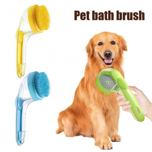 Dog Bath Brush 2-in-1 Dog Wash Scrubber with Soap And Shampoo Dispenser Pet Grooming Massage Brush for Long Short Haired Dogs Cats Dog Bath Brush 2-in-1 Dog Wash Scrubber with Soap And Shampoo Dispenser Pet Grooming Massage Brush for Long Short Haired Dogs Cats
