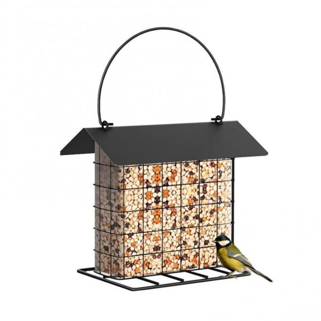 Suet Feeder for Outside Hanging Metal Suet Cake Holder Weatherproof Single Suet Cage Birds Feeder for Wild Birds Woodpecker