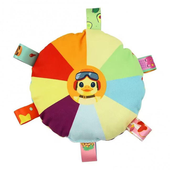 Flying Disc Soft Dog Toy Rainbow Plush Flying Saucer Pet Toss Toy with Bell Interactive Outdoor Training Puppy Chew Toy for Small Medium Large Dogs