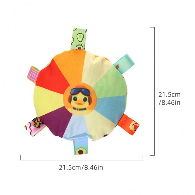 Flying Disc Soft Dog Toy Rainbow Plush Flying Saucer Pet Toss Toy with Bell Interactive Outdoor Training Puppy Chew Toy for Small Medium Large Dogs