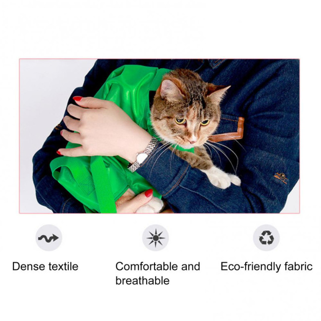 Cat Pouch Carrier Backpack Adjustable Pet Travel Sling Bag with Storage Pocket for Grooming Vet Visits Medication Administration Dental Care Nail Trimming