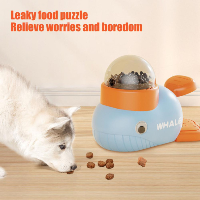Dog Interactive Treat Dispenser Toy 2-in-1 Food Puzzle Slow Feeder Duck-Shaped Enrichment Toy for IQ Training Mental Stimulation