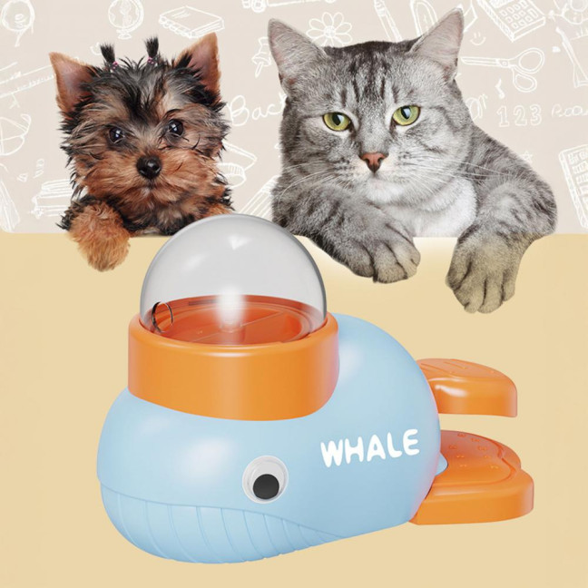 Dog Interactive Treat Dispenser Toy 2-in-1 Food Puzzle Slow Feeder Duck-Shaped Enrichment Toy for IQ Training Mental Stimulation