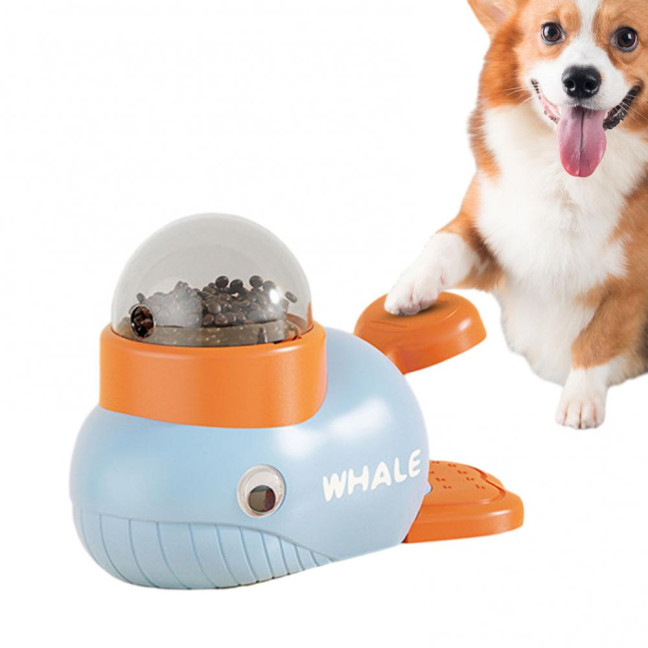 Dog Interactive Treat Dispenser Toy 2-in-1 Food Puzzle Slow Feeder Duck-Shaped Enrichment Toy for IQ Training Mental Stimulation