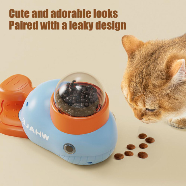 Dog Interactive Treat Dispenser Toy 2-in-1 Food Puzzle Slow Feeder Duck-Shaped Enrichment Toy for IQ Training Mental Stimulation