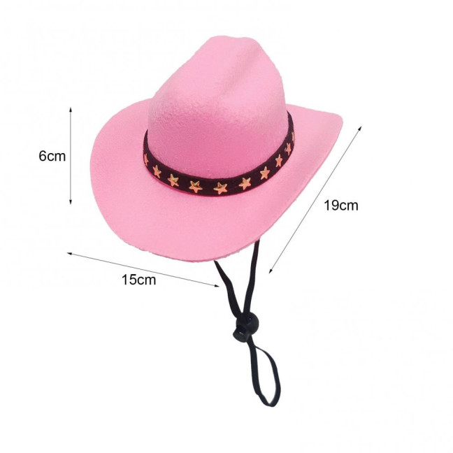 Pet Cowboy Hat Adjustable Dog Cosplay Cap Halloween Christmas Costume Accessory for Dogs Cats Dress Up Party Decoration