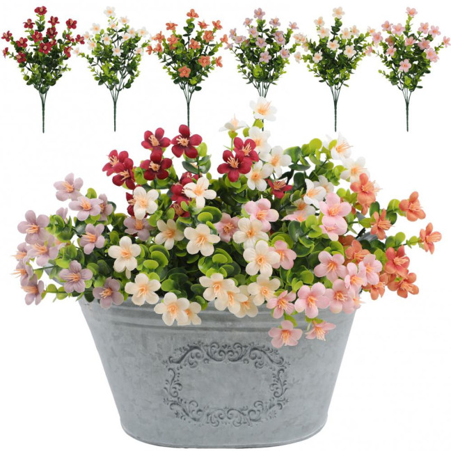 Artificial Flowers Bunch UV Resistant Artificial Plants Outdoor Faux Flowers Greenery Shrubs for Indoor Vase Outside Window Box Garden Patio Decor Artificial Flowers Bunch UV Resistant Artificial Plants Outdoor Faux Flowers Greenery Shrubs for Indoor Vase Outside Window Box Garden Patio Decor