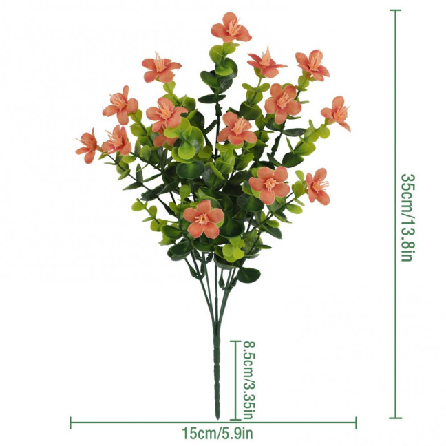 Artificial Flowers Bunch UV Resistant Artificial Plants Outdoor Faux Flowers Greenery Shrubs for Indoor Vase Outside Window Box Garden Patio Decor Artificial Flowers Bunch UV Resistant Artificial Plants Outdoor Faux Flowers Greenery Shrubs for Indoor Vase Outside Window Box Garden Patio Decor