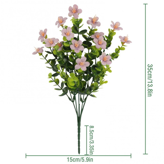 Artificial Flowers Bunch UV Resistant Artificial Plants Outdoor Faux Flowers Greenery Shrubs for Indoor Vase Outside Window Box Garden Patio Decor Artificial Flowers Bunch UV Resistant Artificial Plants Outdoor Faux Flowers Greenery Shrubs for Indoor Vase Outside Window Box Garden Patio Decor
