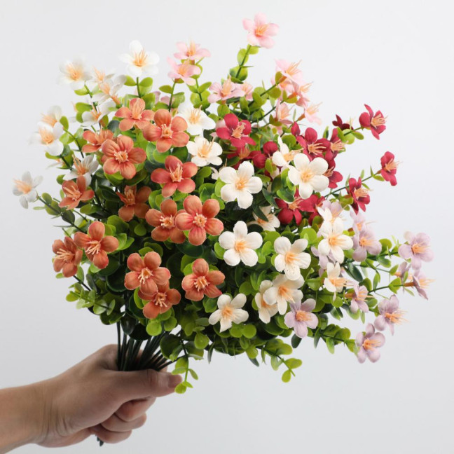 Artificial Flowers Bunch UV Resistant Artificial Plants Outdoor Faux Flowers Greenery Shrubs for Indoor Vase Outside Window Box Garden Patio Decor Artificial Flowers Bunch UV Resistant Artificial Plants Outdoor Faux Flowers Greenery Shrubs for Indoor Vase Outside Window Box Garden Patio Decor