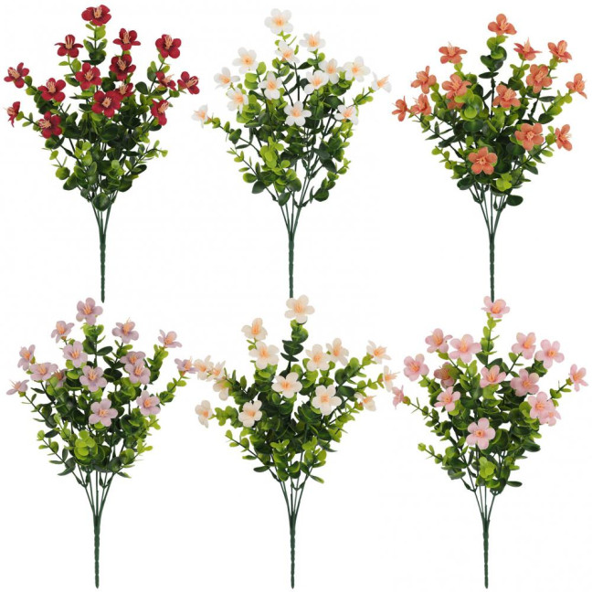 Artificial Flowers Bunch UV Resistant Artificial Plants Outdoor Faux Flowers Greenery Shrubs for Indoor Vase Outside Window Box Garden Patio Decor Artificial Flowers Bunch UV Resistant Artificial Plants Outdoor Faux Flowers Greenery Shrubs for Indoor Vase Outside Window Box Garden Patio Decor