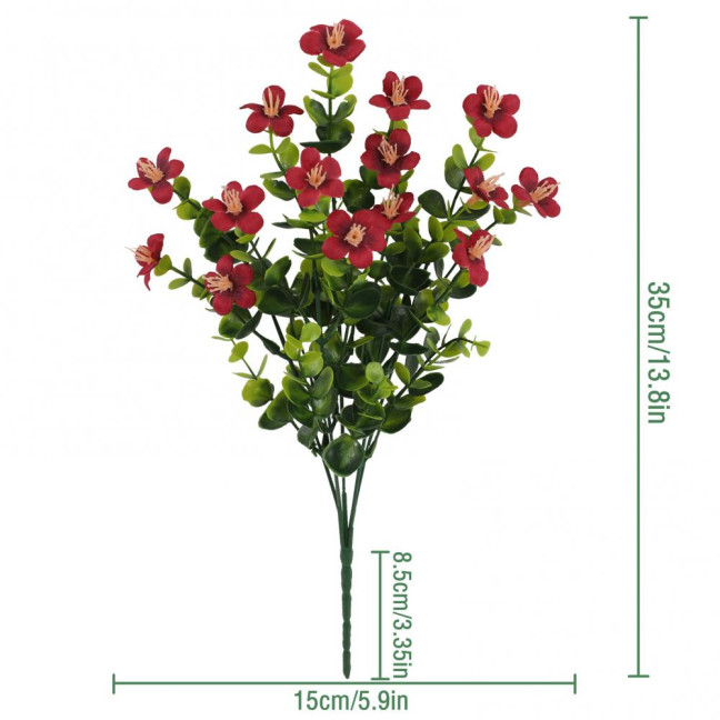 Artificial Flowers Bunch UV Resistant Artificial Plants Outdoor Faux Flowers Greenery Shrubs for Indoor Vase Outside Window Box Garden Patio Decor Artificial Flowers Bunch UV Resistant Artificial Plants Outdoor Faux Flowers Greenery Shrubs for Indoor Vase Outside Window Box Garden Patio Decor