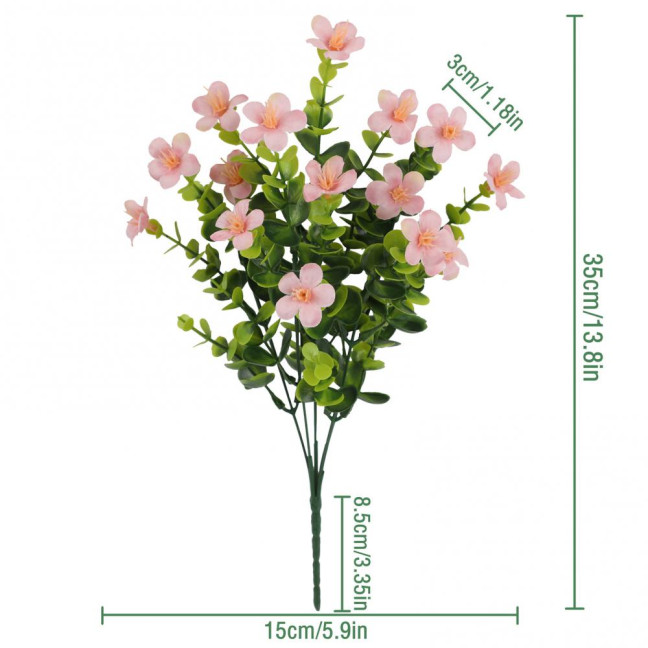 Artificial Flowers Bunch UV Resistant Artificial Plants Outdoor Faux Flowers Greenery Shrubs for Indoor Vase Outside Window Box Garden Patio Decor Artificial Flowers Bunch UV Resistant Artificial Plants Outdoor Faux Flowers Greenery Shrubs for Indoor Vase Outside Window Box Garden Patio Decor