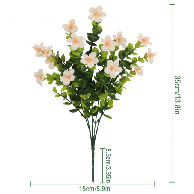 Artificial Flowers Bunch UV Resistant Artificial Plants Outdoor Faux Flowers Greenery Shrubs for Indoor Vase Outside Window Box Garden Patio Decor Artificial Flowers Bunch UV Resistant Artificial Plants Outdoor Faux Flowers Greenery Shrubs for Indoor Vase Outside Window Box Garden Patio Decor