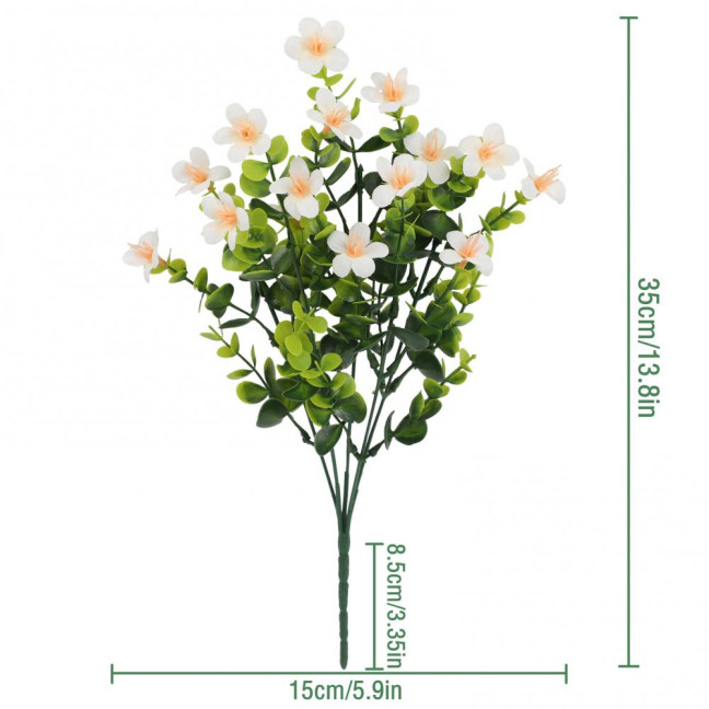Artificial Flowers Bunch UV Resistant Artificial Plants Outdoor Faux Flowers Greenery Shrubs for Indoor Vase Outside Window Box Garden Patio Decor Artificial Flowers Bunch UV Resistant Artificial Plants Outdoor Faux Flowers Greenery Shrubs for Indoor Vase Outside Window Box Garden Patio Decor