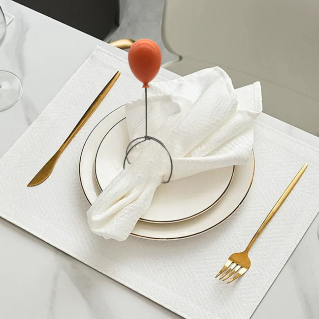 Balloon Napkin Ring Vibrant Color Reusable Simple Installation Multi-Function Funny Napkin Paper Holder Tabletop Decoration