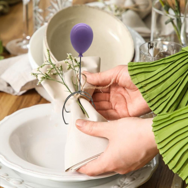Balloon Napkin Ring Vibrant Color Reusable Simple Installation Multi-Function Funny Napkin Paper Holder Tabletop Decoration