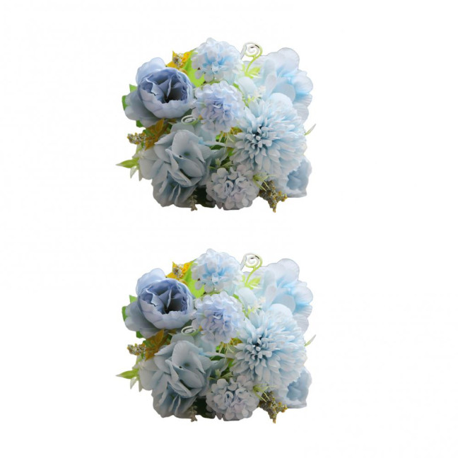  2 Pcs Artificial Flowers Bundle Faux Hydrangea Peony Long-lasting Simulated Flowers for Home Flower Arrangements Wedding Decoration