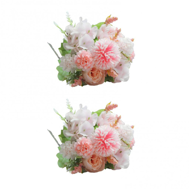  2 Pcs Artificial Flowers Bundle Faux Hydrangea Peony Long-lasting Simulated Flowers for Home Flower Arrangements Wedding Decoration