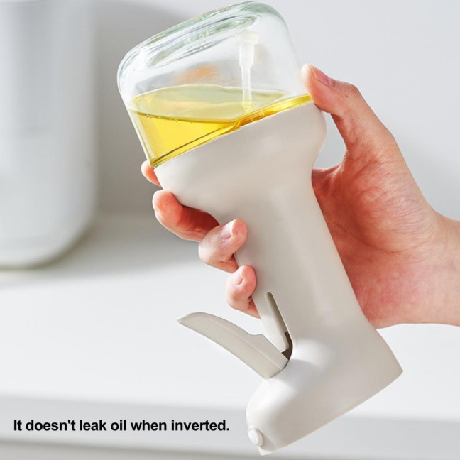 280/500ml Oil Dispenser Bottle Transparent Body Leak-Proof Design Oil Sprayer Oil Dispensing Gadget Kitchen Tool