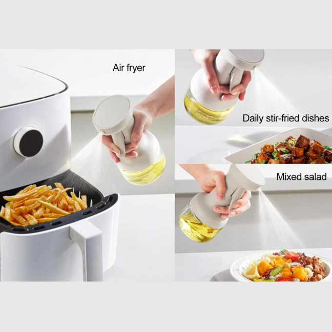 280/500ml Oil Dispenser Bottle Transparent Body Leak-Proof Design Oil Sprayer Oil Dispensing Gadget Kitchen Tool