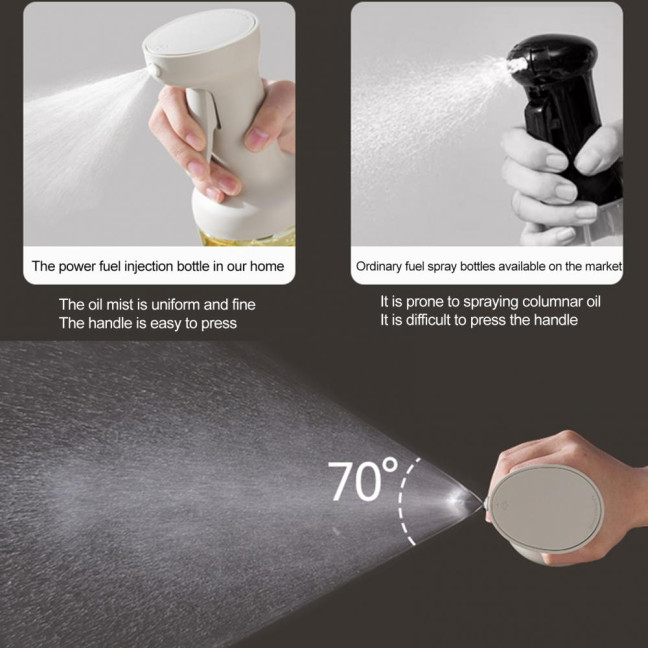 280/500ml Oil Dispenser Bottle Transparent Body Leak-Proof Design Oil Sprayer Oil Dispensing Gadget Kitchen Tool