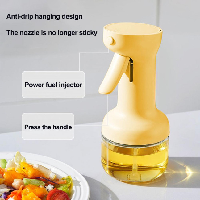 280/500ml Oil Dispenser Bottle Transparent Body Leak-Proof Design Oil Sprayer Oil Dispensing Gadget Kitchen Tool