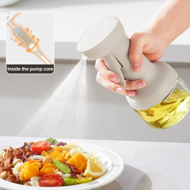 280/500ml Oil Dispenser Bottle Transparent Body Leak-Proof Design Oil Sprayer Oil Dispensing Gadget Kitchen Tool