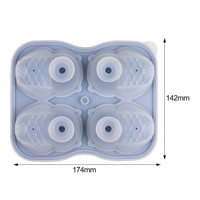 Ice Cube Mold with Funnel-Shaped Lids Food-Grade Silicone Penguin Owl Ice Cube Tray Animal Ice Cube Maker