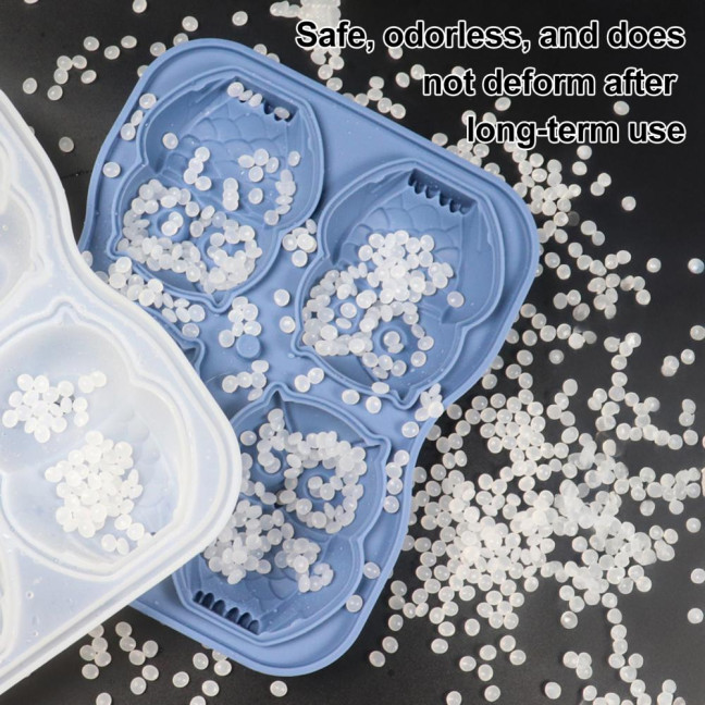 Ice Cube Mold with Funnel-Shaped Lids Food-Grade Silicone Penguin Owl Ice Cube Tray Animal Ice Cube Maker