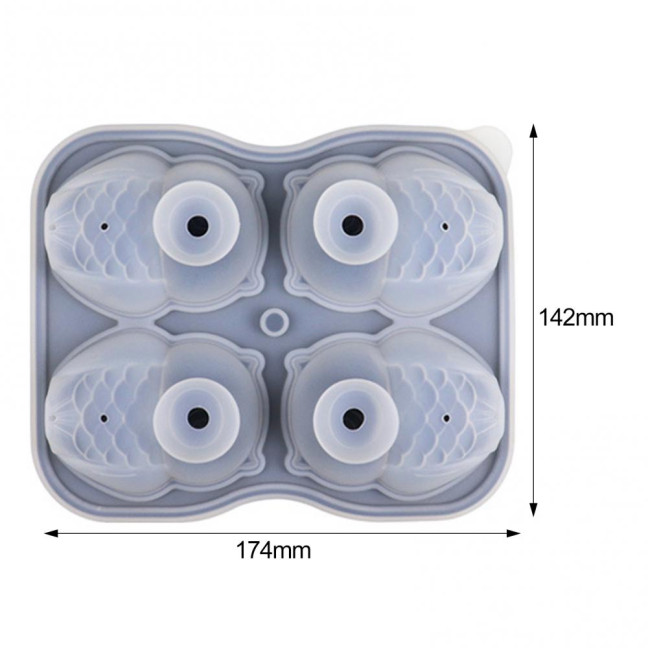 Ice Cube Mold with Funnel-Shaped Lids Food-Grade Silicone Penguin Owl Ice Cube Tray Animal Ice Cube Maker