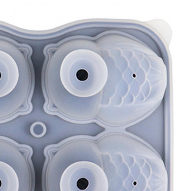 Ice Cube Mold with Funnel-Shaped Lids Food-Grade Silicone Penguin Owl Ice Cube Tray Animal Ice Cube Maker