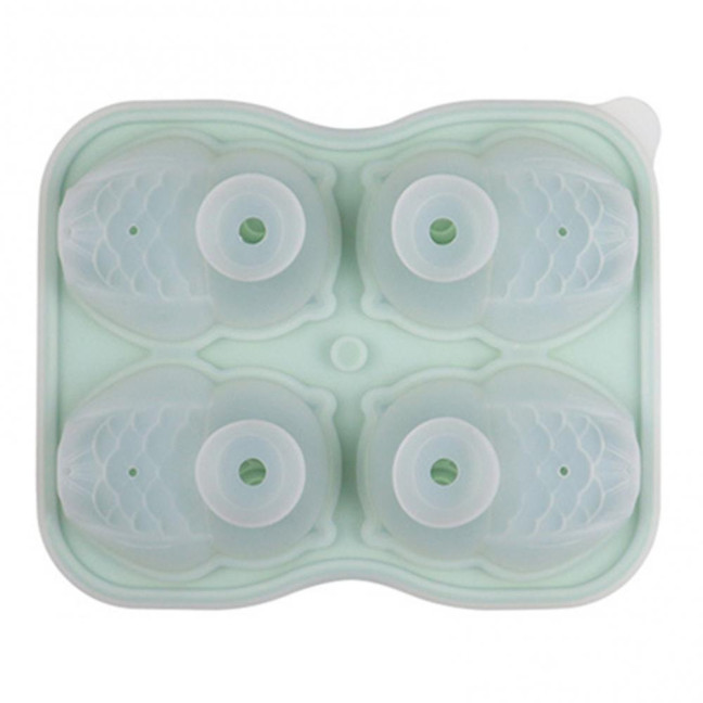 Ice Cube Mold with Funnel-Shaped Lids Food-Grade Silicone Penguin Owl Ice Cube Tray Animal Ice Cube Maker