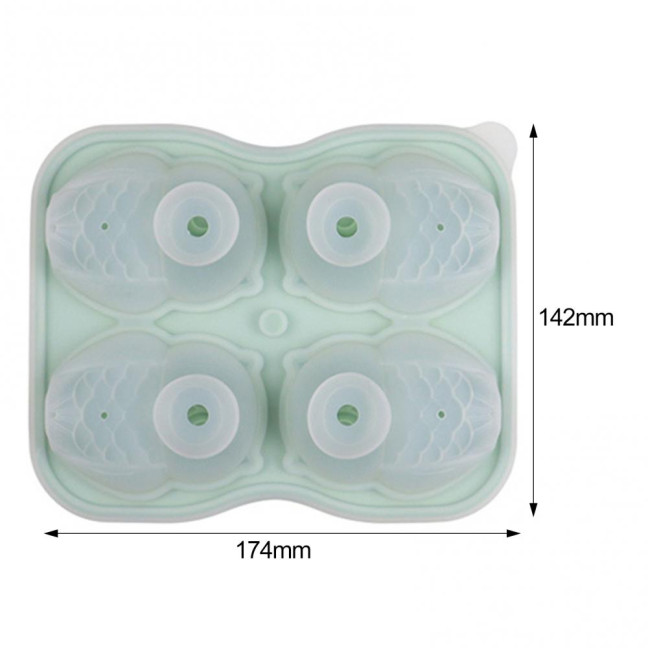 Ice Cube Mold with Funnel-Shaped Lids Food-Grade Silicone Penguin Owl Ice Cube Tray Animal Ice Cube Maker